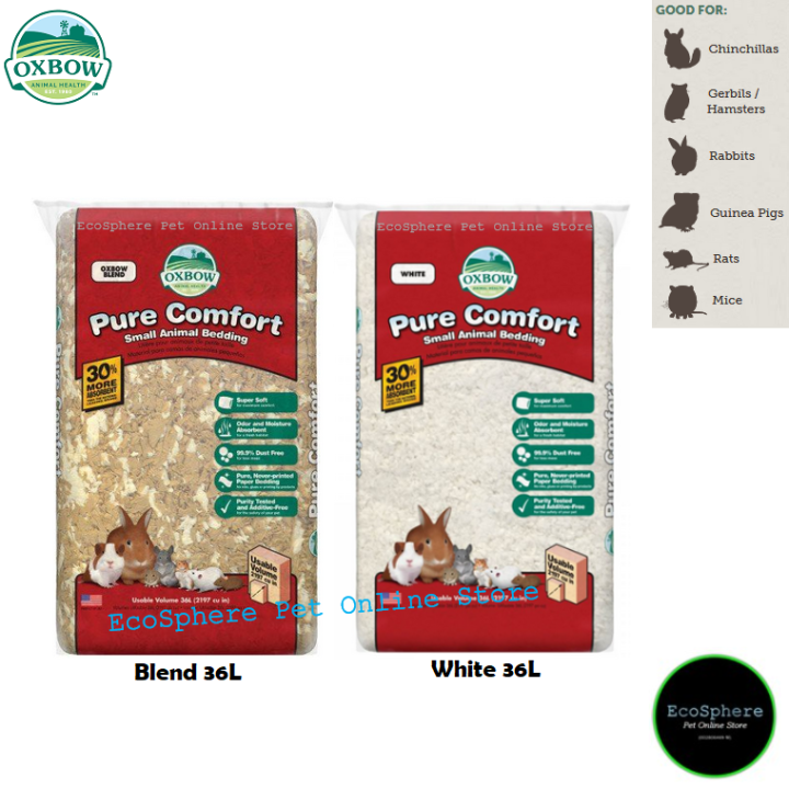 OXBOW PURE COMFORT Small Animal Paper Bedding (Blend / White) 36L