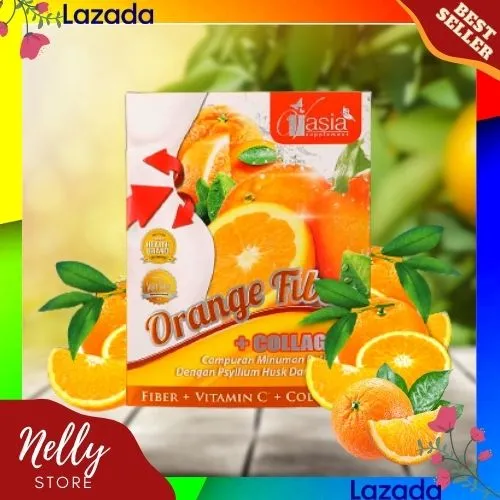 VASIA ORANGE FIBER + COLLAGEN (KOTAK) Lazada