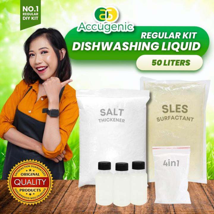 Accugenic Regular Dishwashing Liquid Soap Kit 50 Liters Yield Make Your