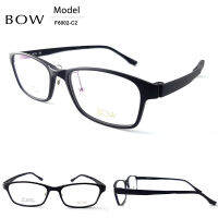 กรอบแว่นตา BOW รุ่น F6002-C2 เต็มกรอบสีดำด้าน น้ำหนักเบา ใส่สบาย Vintage มีบริการตัดแว่นสายตาราคาถูก