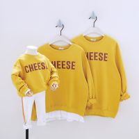 Spring Autumn Family 100% Cotton Hoodies Solid Mother Daughter Clothes Father Son Sweater Family Matching Outfit Family Look