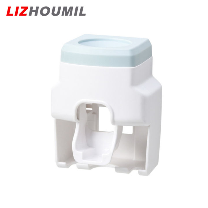 lizhoumil-ที่คั้นน้ำแปรงสีฟันขี้เกียจผลิตภัณฑ์ที่ใส่แปรงสีฟันในห้องน้ำที่บีบยาสีฟันห้องน้ำอัตโนมัติกันน้ำ