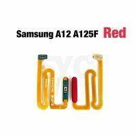 1ชิ้นสำหรับ Samsung Galaxy A12 A125f ปุ่มเปิด/ปิดไอโฟน M12s สายเคเบิลงอได้คีย์ด้านข้างเซ็นเซอร์ลายนิ้วมือควบคุมเปิดปิด