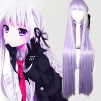 HAIRJOY Dangan Ronpa Kyouko Kirigiri สีม่วงคอสเพลย์วิกผมยาวตรงสังเคราะห์วิกผม