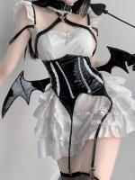 Milk Bear and Cat: Heavy customization! Sexy succubus cos womens little devil Halloween maid uniform suit