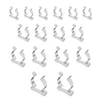 【YF】 16PC Stainless Steel Mop Hook Clip Bolt Inserting Type Holder Rack Brush Broom Hanger for Light Tube