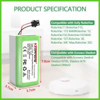 14.4V 4.0Ah Li-ion battery for Cecotec Conga Excellence 950 990 1090 Ecovacs Deebot DN621 601/605 Eufy RoboVac 35C Panda i7 V710 （สต็อกสำเร็จรูป） agapi