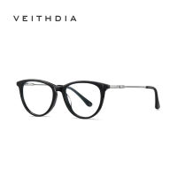 VEITHDIA ตาแมวแฟชั่นโลหะผู้หญิงกรอบตาฤดูใบไม้ผลิขาแบนกระจกป้องกันแสงสีฟ้า BJ9202แว่นตา