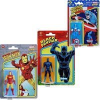 Hasbro Kenner มาร์เวลตำนานย้อนยุคกัปตันอเมริกาตุ๊กตาขยับแขนขาได้เสือดำของเล่นโมเดล3.75นิ้ว