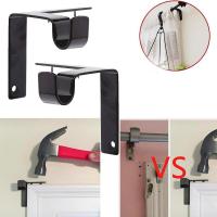 2Pcs/3Pcs Curtain Rod Brackets Window Drapery Hardware Holder Home Decor Side Top Mounted Easy To Install Pole Support With Installation Screws ซื้อทันทีเพิ่มลงในรถเข็น