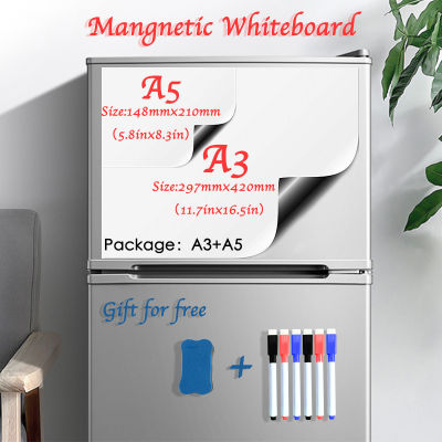 Soft Fridge Stickers Size A3+A5 Magnetic Whiteboard for Kids Dry Eraser White Board School Memo Message Board memo