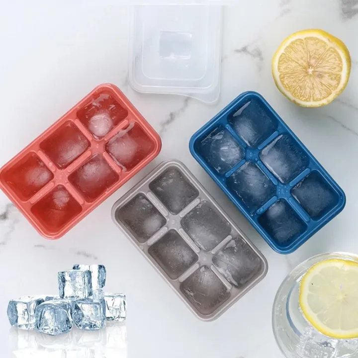 Silicone Ice Cubes Tray with Lid Ice Jelly Maker frozen Molds for ...