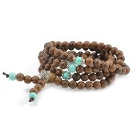 5X New 108 Sandalwood Buddhist Buddha Meditation Prayer Bead Bracelet Necklace