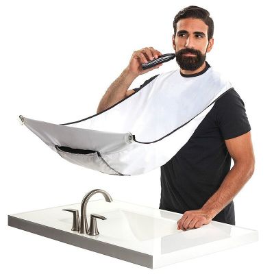 Shaving mens shaving cloth belt transparent suction cup care cleaning beard shave apron mens gift Aprons