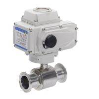 32mm Sanitary Stainless Steel Quick Connect Electric Ball Valve 220V 110V 12V 24V Clamp Type Quick-fit Through Ball Valves