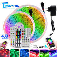 Wifi LED Strip 5050 RGB 5M10M15M20M30M DC12V Neon Tape Lamp + IRBluetooth Wifi Remote + Power Adapter for Home Decoration