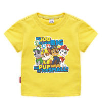 Paw Patrol เสื้อท่อนบนผ้าฝ้ายแขนสั้นลายการ์ตูนสำหรับเด็ก,เสื้อยืดแขนสั้นเด็กหญิงเด็กชายกราฟิก0000ฤดูร้อน