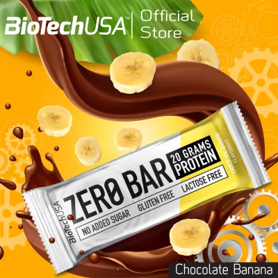 BioTechUSA Zero Bar protein bar Chocolate Banana 50g/Bar (โปรตีนบาร์ รสช็อกโกแลต กล้วย 50กรัม/แท่ง)