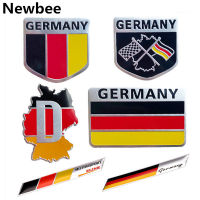 Newbee โลหะ3D เยอรมนีเยอรมันธงตราสัญลักษณ์ Deutsch สติกเกอร์รถรูปลอกกระจังกันชนหน้าต่างร่างกายตกแต่งสำหรับ Benz VW ออดี้