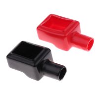 ❅✑ 1 Set Universal Battery Terminal PVC Insulating Protector Covers Black Red Protecting Insulating covers for angle type terminals