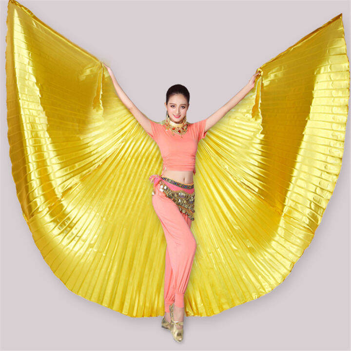 11color-butterfly-wings-for-women-belly-dance-gypsy-skirt-practice-stage-wear-india-clothing-gold-costume-not-split-wings