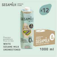 เซซามิลค์ น้ำนมงาขาว สูตรไม่มีน้ำตาล ขนาด 1000 ml x 12 กล่อง Sesamilk Unsweetened white sesame milk x 12 packs