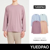 เสื้อ เสื้อยืดผู้ชาย เสื้อยืด Yuedpao No.1ผ้านุ่ม ไม่ย้วย ไม่หด ไม่ต้องรีดUltrasoft Non-Iron เสื้อยืดเปล่า เสื้อยืดแขนยาว Set Hawaii Beach