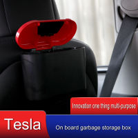 New Arrive Car Trash Can for Tesla Model 3 Y Organizer Storage Box Bucket Trash Bins Waterproof Waste Basket Car Accessories