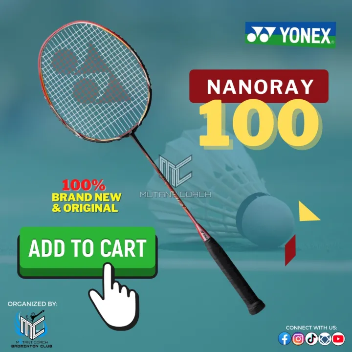 40%YONEX 100% ORIGINAL Nanoray 100 Badminton Racket / Brand New | Lazada PH