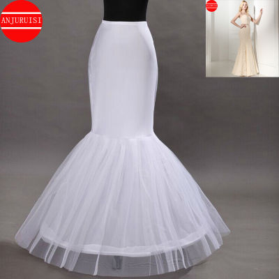 ANJURUISI  Wholesale Mermaid Petticoat 1 Hoop Bone Elastic Wedding Dress Crinoline Bridal Petticoat Cheap Wedding Accessorie