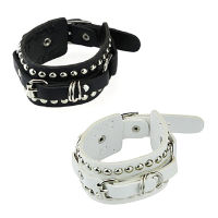 Fashion Punk Rivet Stud Fashion Unisex Leather Belt Bangle Bracelet