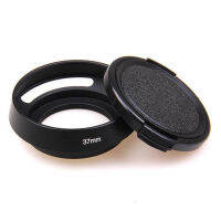 37 39 40.5 43 46 49 52 58 มม.โลหะเอียงVented Lens Hood + ฝาครอบเลนส์สำหรับLeica M Contax Fujifilm Olympus Nikon Canon Sony-Yrrey