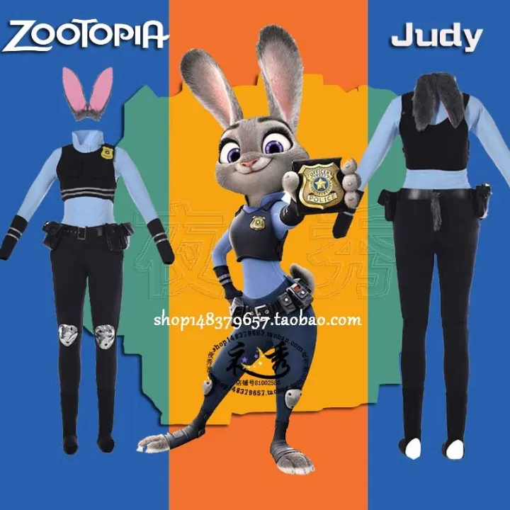 Wild animals city cosplay costume cartoon rabbit Judy Judy