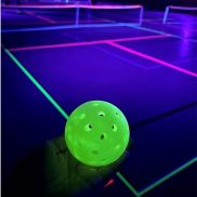 GONGL 40 Holes Luminous Pickleball Ball Green Light Durable LED Light Up