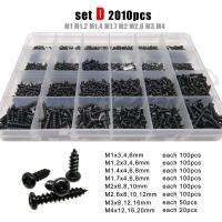 750/2010 Buah M1 M1.2 M1.4 M1.7 M2 M3 M4 Baja Hitam Mini Micro Cross Phillips Bulat Kepala Pan Diri Penyadapan Kayu Sekrup Set Kotak Kit