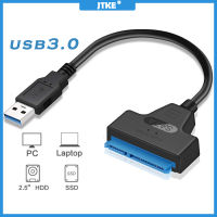 JTKE สายเคเบิล SATA SATA 3ถึง USB 3.0,อะแดปเตอร์สายเคเบิลคอมพิวเตอร์รองรับ USB อะแดปเตอร์ Sata 2.5นิ้ว Ssd Hdd ฮาร์ดไดรฟ์