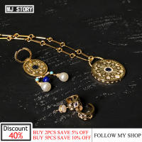 July The New S925 Sterling Silver Roman Style Niche Design Earrings Necklace High-end Luxury nd Monaco Jewelry Woman Gift