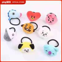 PING3693 BTS21 ที่มัดผม รอบๆ อะนิเมะ ผ้าโพกศีรษะ การ์ตูนลายการ์ตูน ตุ๊กตาผ้าพลัฌ เชือกมัดผม หางม้าหางม้า