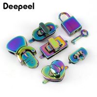 【CW】 2Pcs 20-35mm Colored Metal Turn Twist Lock Closures for Snaps Purse Latch Closure Clasp Parts Sew Accessories