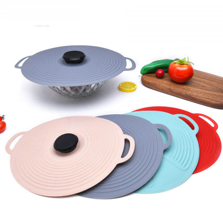Silicone Frying Pan Lid 24/27/32cm Wok Pan Lids Cover Food Fresh Wrap