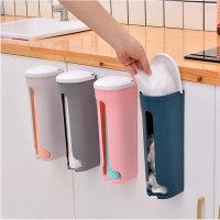 Removable wall hang Plastic Garbag Bag Holder Stand Rubbish Trash Bag Basket Wall Mounted Hanging Storage Box Organizer Rack