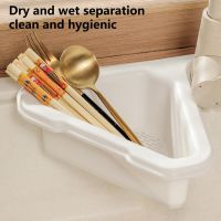 Sink Swan Drain Basket Household Punch free Kitchen Vegetable Washing Multi functional Pool Triangular Plastic Water Filter Rack