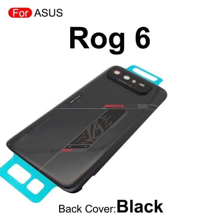 1ชิ้นสำหรับ-asus-rog-phone-6-rog6สีเทาสีดำสีขาวกรอบด้านหลังฝาหลังอะไหล่ทดแทน