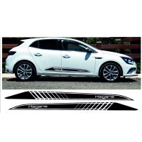 สติกเกอร์ลายทางด้านข้างไวนิลสำหรับ Renault Megane ลายทางด้านข้างของกีฬา Rs Gt Line กราฟิกสติ๊กเกอร์