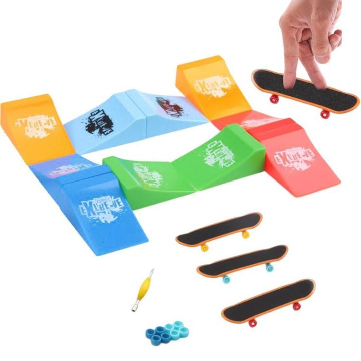 finger-skateboard-ramp-set-finger-board-skate-park-kit-fingerboard-skate-park-ramp-mini-finger-skateboard-ultimate-park-set-ramps-for-kids-birthday-gift-beautifully
