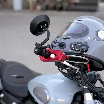 【hot】◆◎  2 In 1 Motorcycle Grip Lock Helmet Anti-theft Aluminum Alloy Brake Electric Handle Horn