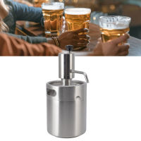 Beer Dispenser with Silicone Tube Stainless Steel 2L Mini Beer Keg for Bar Home Beer Supplies