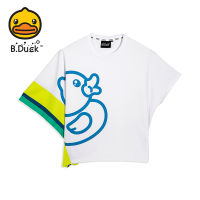 B.Duck ผู้หญิงเสื้อแขน Batwing พิมพ์ความคมชัดสีหลวมเสื้อลำลองฤดูร้อนเสื้อยืด