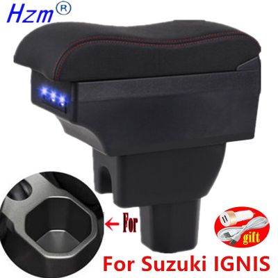 ที่เท้าแขน Suzuki IGNIS สำหรับ Suzuki IGNIS ส่วนการดัดกล่องเก็บของในบ้าน USB LED กล่องที่เท้าแขนในรถติดตั้งง่าย
