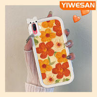 YIWESAN เคสสำหรับ VIVO Y93เคส Y91C Y93S จิตรกรรมภาพการ์ตูนดอกไม้ซิลิโคนที่สร้างสรรค์โปร่งใสเคสมือถือเลนส์กล้องถ่ายรูปปิศาจน้อยน่ารักเคสป้องกันแบบกันแรงสั่นสะเทือนเคสใส